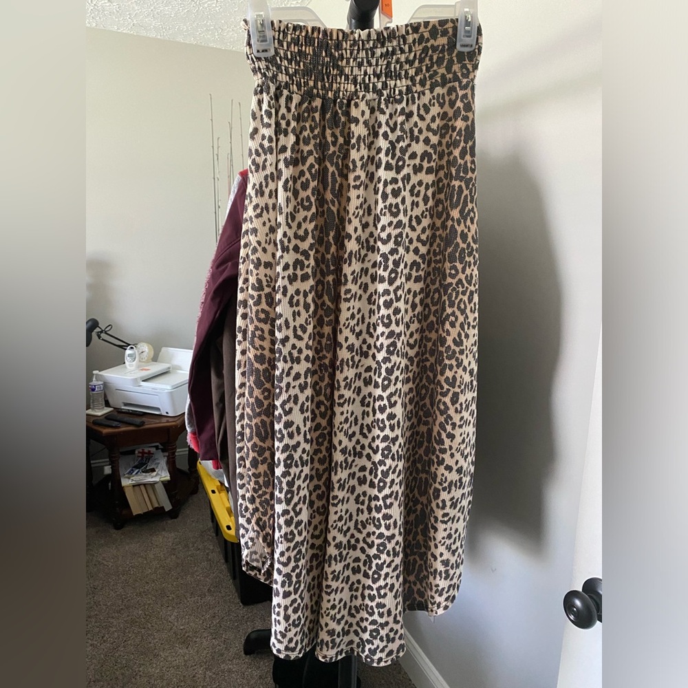 Cheetah print maxi skirt
